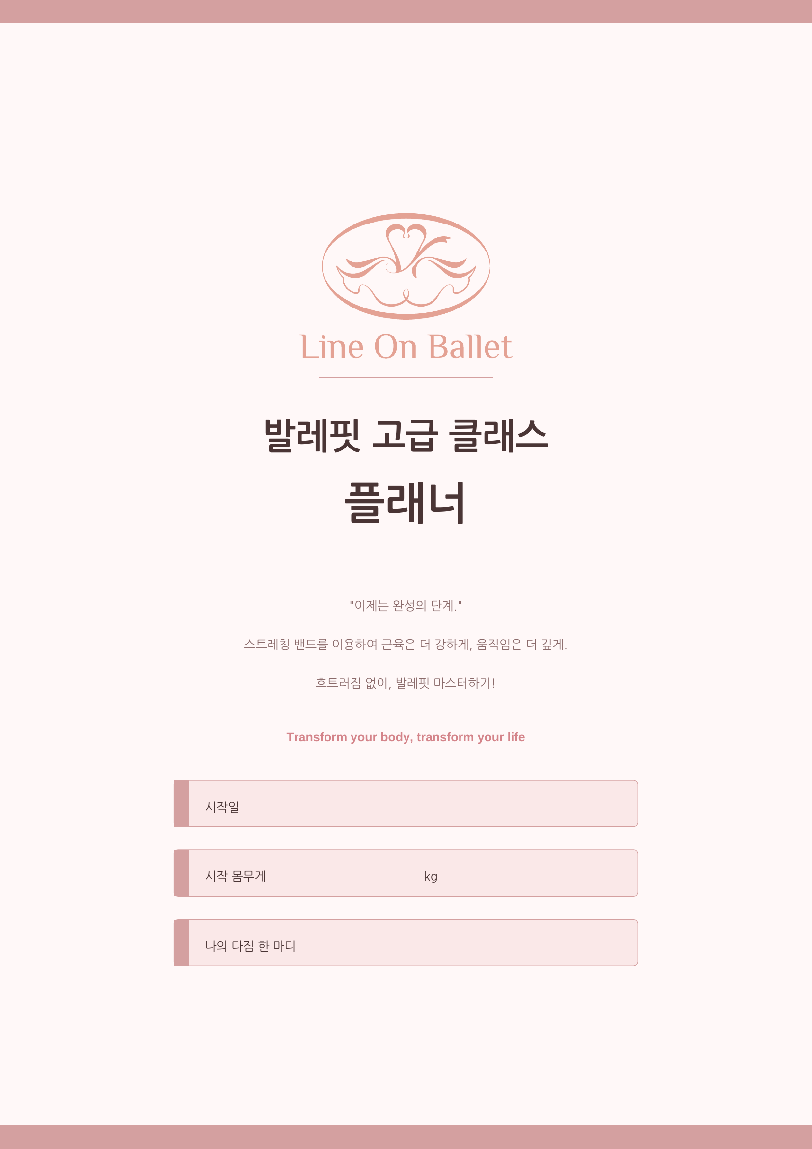 발레핏 고급 플래너 미리보기