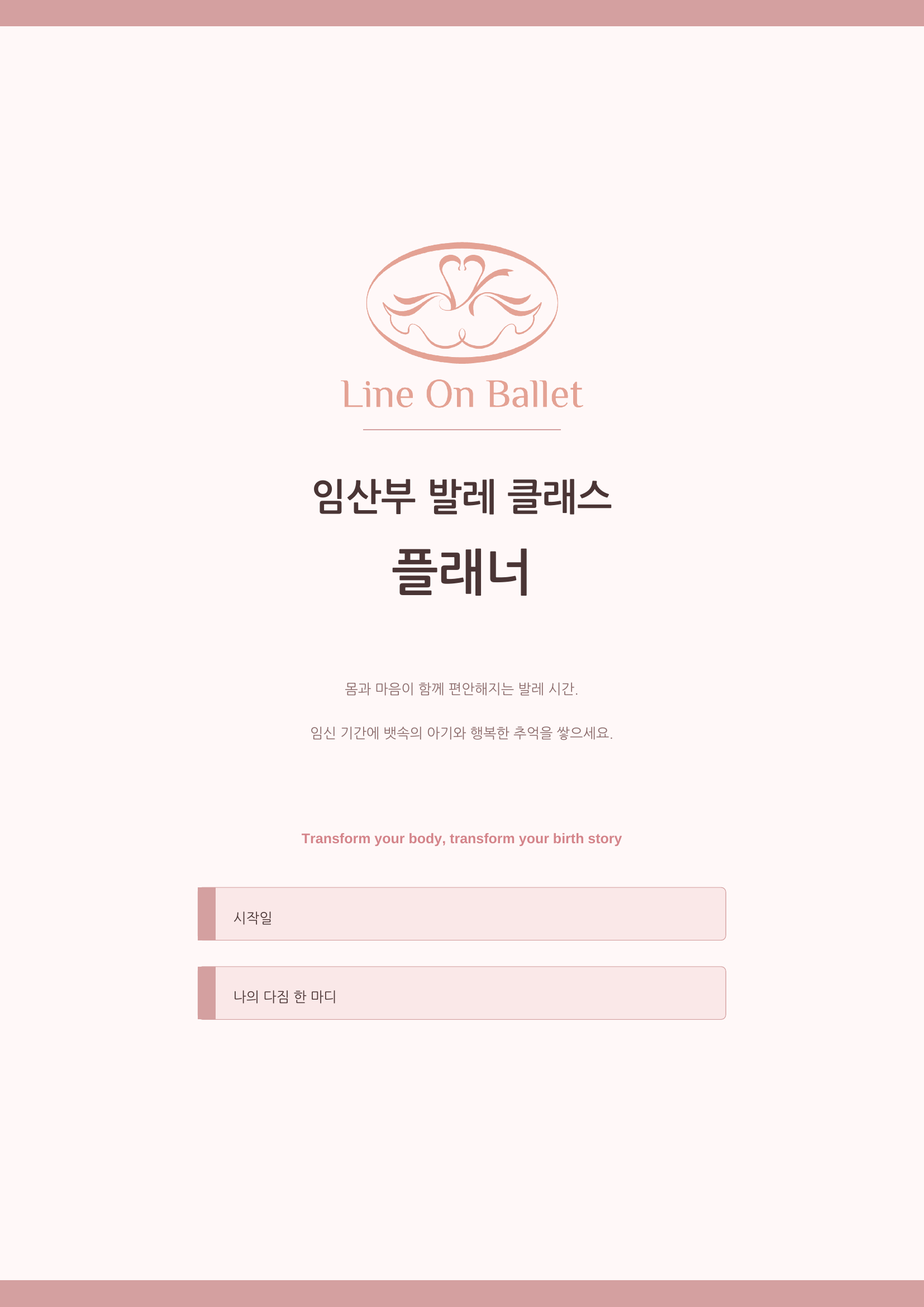 임산부 발레 플래너 미리보기